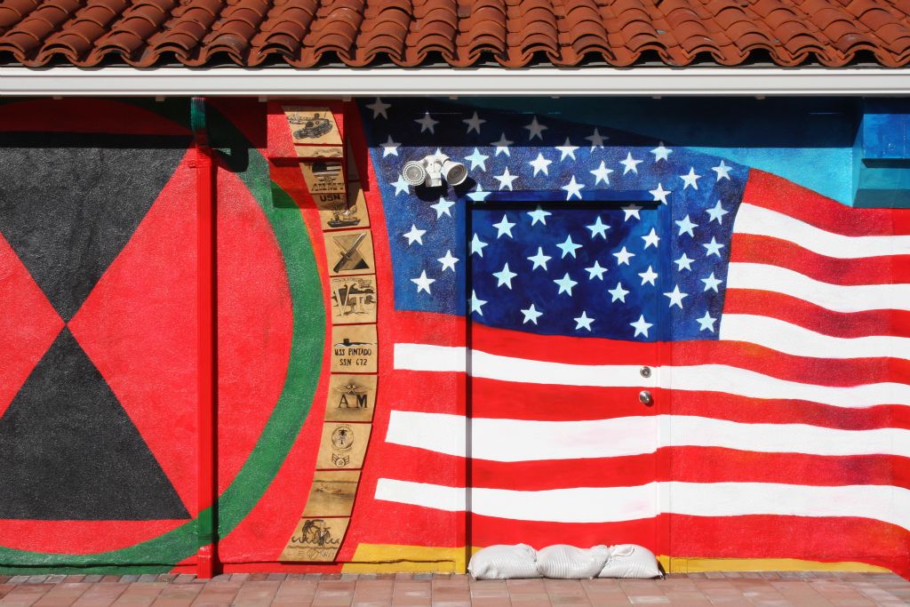 VTC Honor Deck Mural, Veterans Transition Center of Monterey County, Designed and Painted by John Elliott with Elgene Tumacder, Marina, CA. 10' x 80'  2016